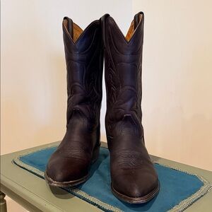 Vintage Frye Leather Cowboy Boots - size 8